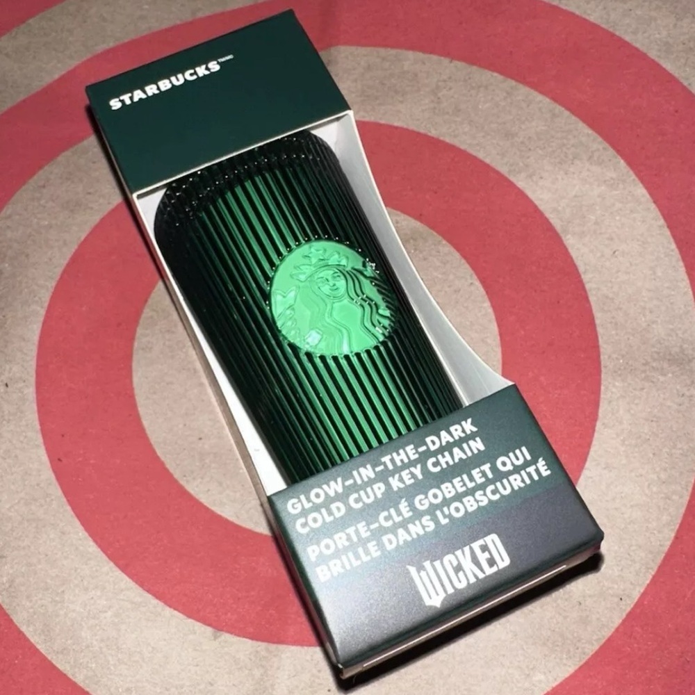 Starbucks Green Glow-in-the-Dark Cold Cup Key Chain